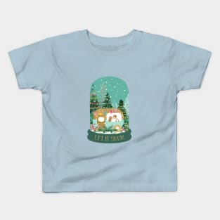 Let it snow xmas camper Kids T-Shirt